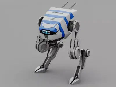 Dino robot  rigged character 3D model
