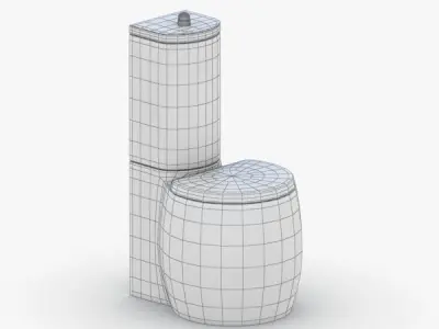 1542 - Toilet Low-poly 3D model