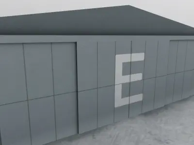 LXGB Hangar 2 Low-poly 3D model