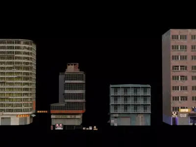 Building pack Include city example 3D model