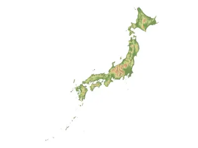 Japan Terrain 3D Map 3D model