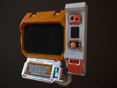 Sci-fi Monitor8 Low-poly 3D model