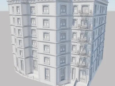 New York City Apartment Building 04 THREEDEE INC Low-poly 3D model
