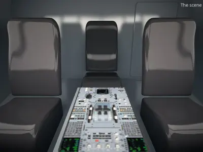  Civil Passenger Jet Aircraft Rigged 