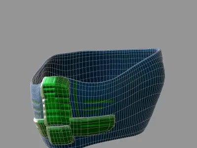 Gas mask helmet 3d model scifi Low-poly  Low-poly 3D model