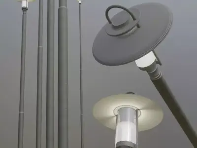 Street Light 6 F1 M1 K0 A1 10000mm Low-poly 3D model