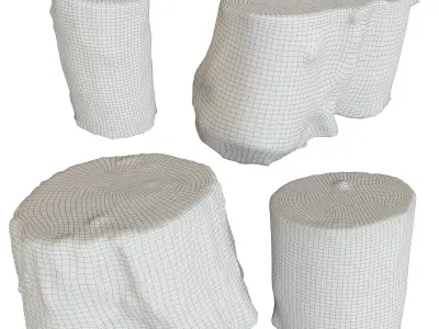 Set of stump models 3D model