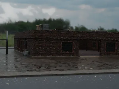 Warehouse building 3D model