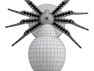 Ragno-1309-02-AP-1 spider wall light with crystals 3D model