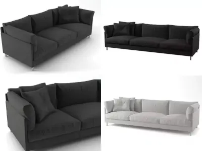 Chemise four different sofas 3D model