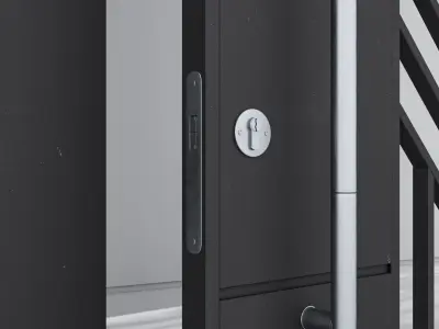 Aluminium door 193 3D model