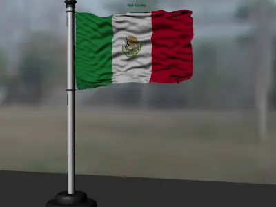 Mexico flag 3D model