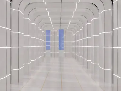 Sci Fi hall 3D model