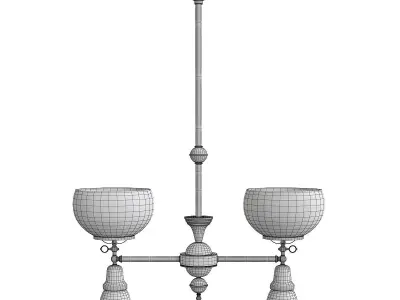 KILPATRICK GAS ELECTRIC MULTI ARM CHANDELIER Low-poly 3D model