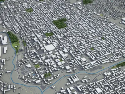 Allentown  Low-poly 3D model