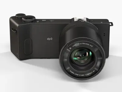 Sigma dp0 Quattro bridge digital camera Low-poly 3D model