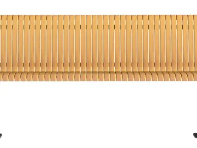 City Bench 08 Low-poly 3D model