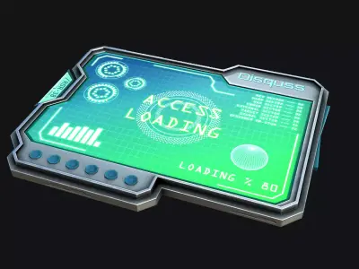 Sci-Fi Tablet Low-poly 3D model