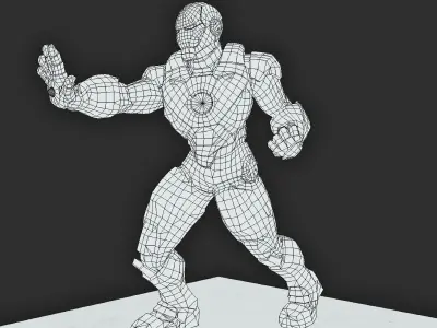 Ironman Low poly -Game Ready avengers iron man Low-poly 3D model