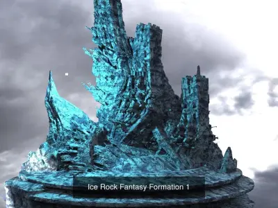 Ice rocks Fantasy Collection 1 3D Model Pack