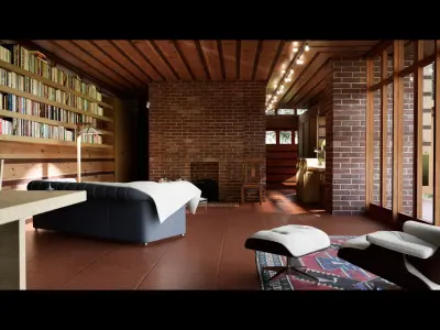Jacobs House - Wright - the First Usonian Home 3D model