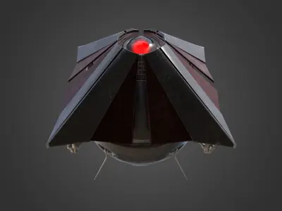 Sci-Fi Enemy Drone Low-poly 3D model