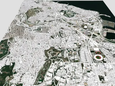 Cityscape Izmir Turkey 3D model