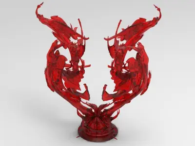 Dantes Blood fountain splash collection 3D model