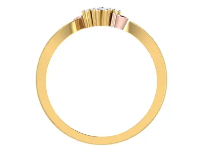 Solitaire Women Engagement Wedding Bypass Rings 3D print model get
