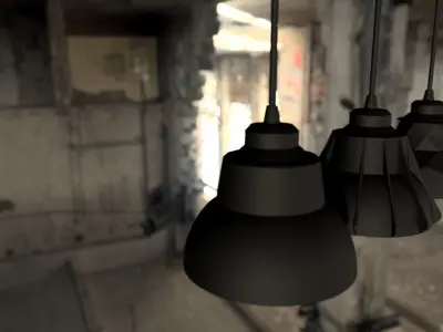 The Hangar Series hanging lamp bundle pack 3D print model