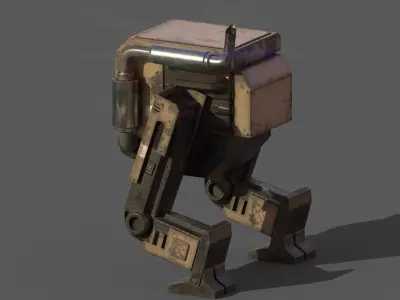 Sci fi robot Low-poly 3D model buy