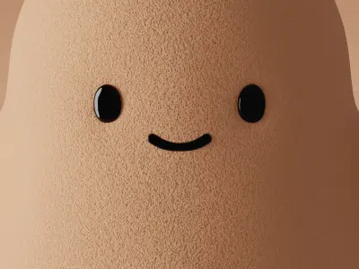 Sponge Character 3D Model Low-poly 3D model