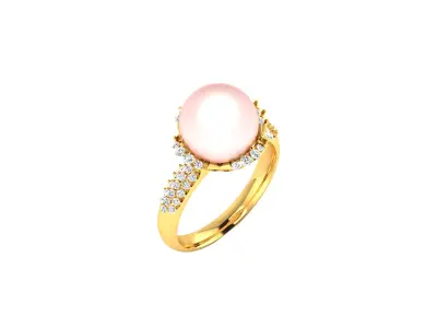 Women Ring  Render 3dm STL OBJ FBX Details 3D print model 174