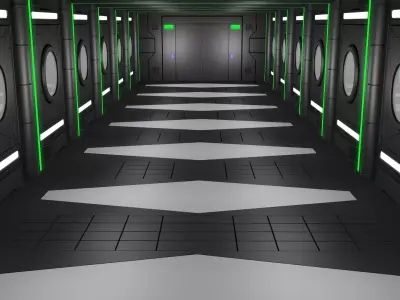 Sci Fi Corridor Lab 3D model