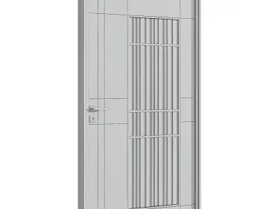 Interior door 22 Low-poly 3D model