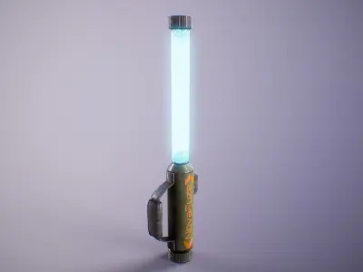 PBR Retro Sci-Fi Handlight Low-poly 3D model
