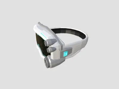 SciFi Glasses Low Poly A05 - Character Design Low-poly 3D model