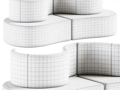 Cloverleaf Sofa by Verpan 3D model