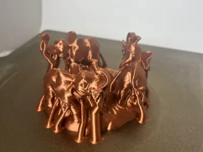 Elephant candle holder  3D print model