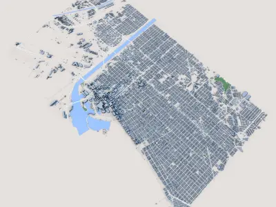 Long Beach City California 3D model