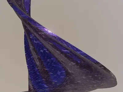 Elegant purple fantasy building 3D model