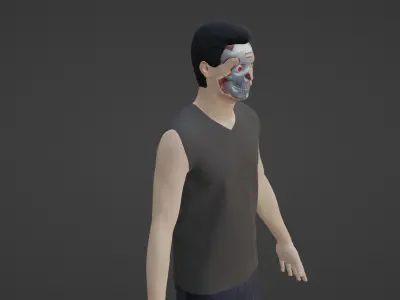 Cyber Character- Robot Man Low-poly 3D model purchase