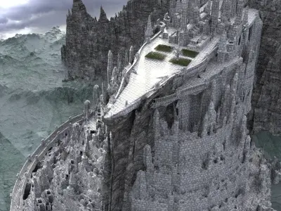 Minas Tirith Full scene 3D 3D model