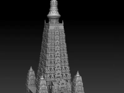 Mahabodhi temple 3D print model