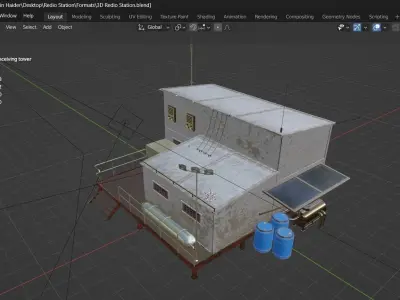 Radio Unit Low-poly 3D model