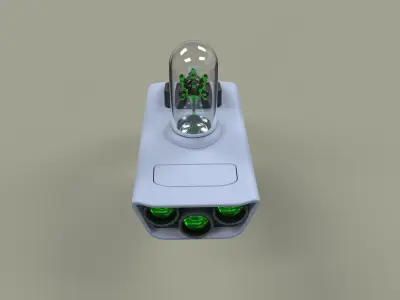 Concept of Portal gun from Rick and Morty 3D model