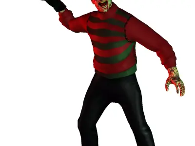 Freddy Krueger Low-poly 3D model