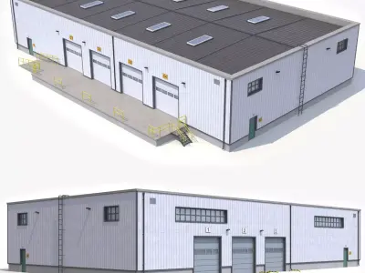 Warehouse 23 PBR Low-poly 3D model