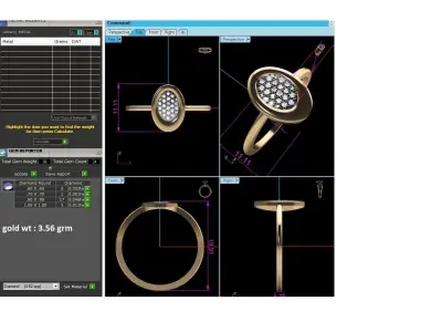 Diamond Ring For Women 3d Print Model 3D print model 71
