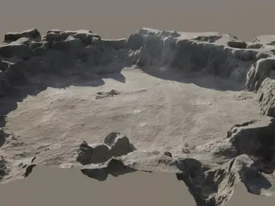 Crater 3D model 16K 3D model